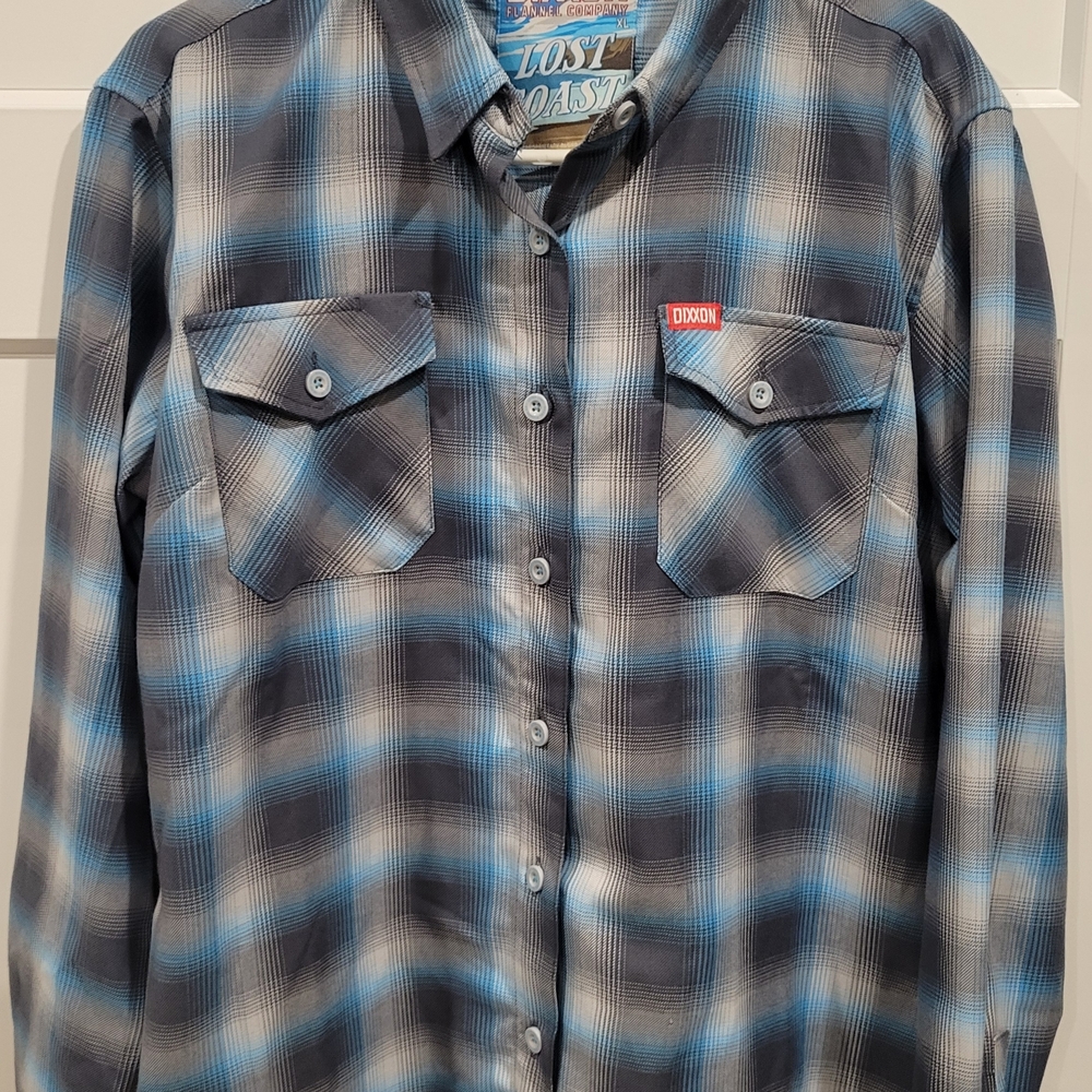 DIXXON Black and Blue Checkered Womens Shirt